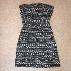Aztec print strapless sundress